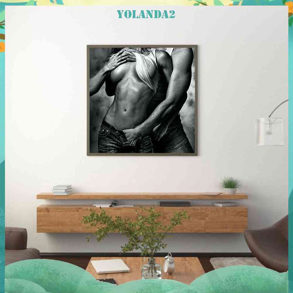 Bộ Tranh Đính Đá Tự Làm Toàn Diện Hình Cặp Đôi Tham Gia Vị Trí Nhà Cửa