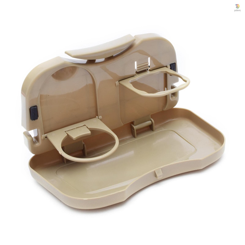 Khay Đựng Đồ Uống Đa Năng Có Khay Để Ly Nước Gắn Ghế Sau Xe Hơi Có Thể Gấp Gọn Tiện Lợi Đứng