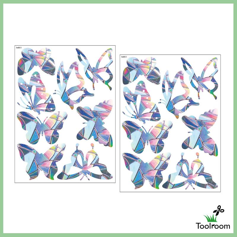 Bộ 2 Miếng Dán Hình Bướm Màu Cầu Vồng Cho Cửa Sổ Xe Hơi