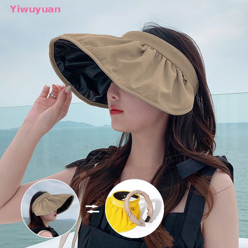 Mũ Chống Nắng Vành Rộng Chống Tia UV Có Thể Gập Lại Thời Trang Đi Biển Mùa Hè Mới Cho Nữ