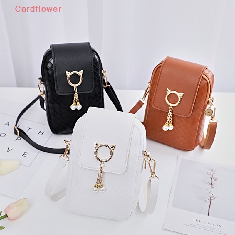 < Cardflower > Túi Đeo Vai / Đeo Chéo / Đeo Vai / Điện Thoại Mini Đính Ngọc Trai Thời Trang Xuân Hè Mới Cho Nữ