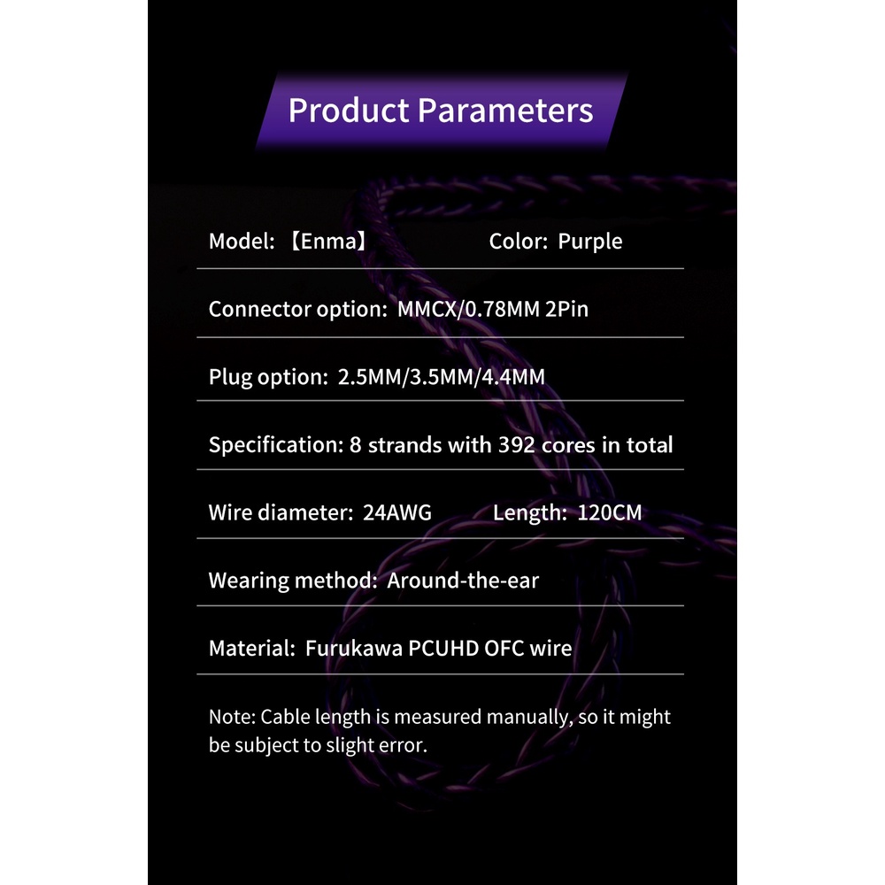 Dây Cáp Tai Nghe 2.5 / 3.5 / 4.4mm Kèm Đầu Nối 0.78mm / MMCX