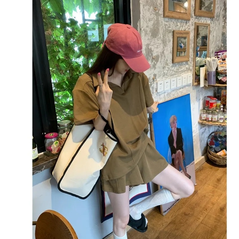 NZN Set Áo polo Ngắn Tay Và Quần short Thời Trang Đơn Giản