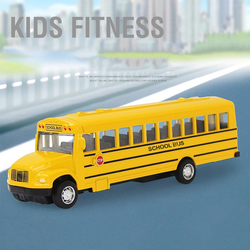 Kids Fitness Mô Hình Xe Buýt Trường Học Hợp Kim Phỏng Lực Đồ Chơi Cho Bé Trai Trẻ Em