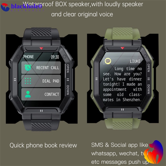 Đồng Hồ Thông Minh BH K55 Màn Hình 1.85 Inch Có Kết Nối Bluetooth Pin 350mah Chống Thấm Nước Ip68