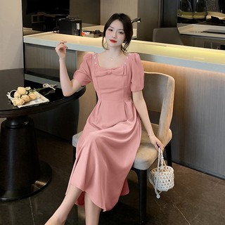 Đầm Tay Ngắn Thiết Kế Đơn Giản Thời Trang Dành Cho Mùa Hè