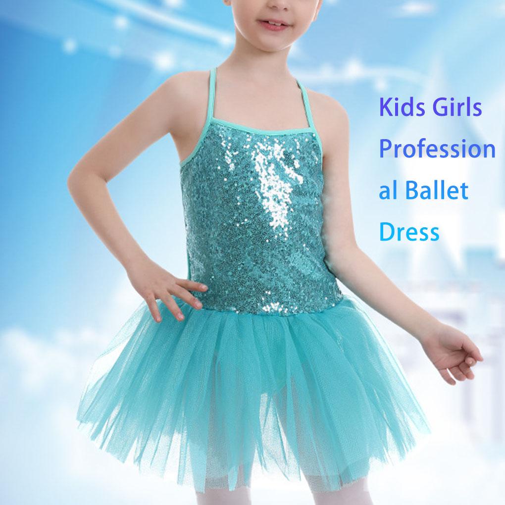 Đầm Múa Ba Lê Không Tay Đính Kim Sa Lấp Lánh Dành Cho Bé Gái