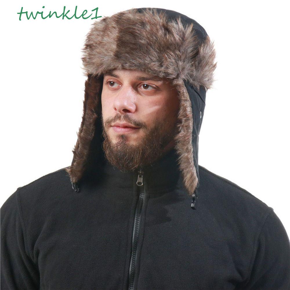 Mũ Bomber Giả Lông Thú Chống Gió Thời Trang Mùa Đông Cho Nam Giới