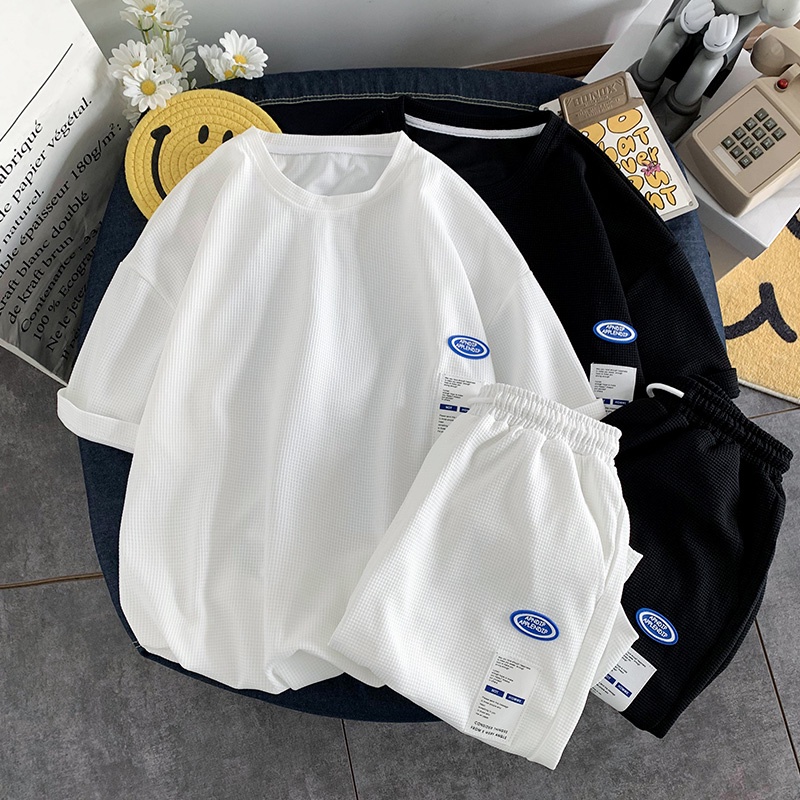 Set Áo Thun Ngắn Tay Và Quần Short Thể Thao Thời Trang Mùa Hè Cho Nam