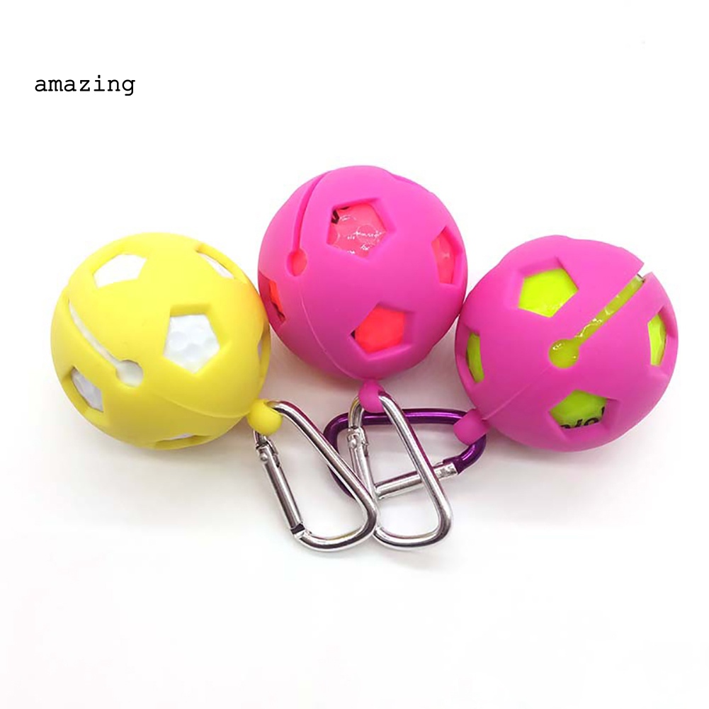 Vỏ Bọc Bảo Vệ Bóng Golf Bằng Silicon Thiết Kế Rỗng Kèm Móc Treo Chìa Khóa Tiện Dụng Cho 1
