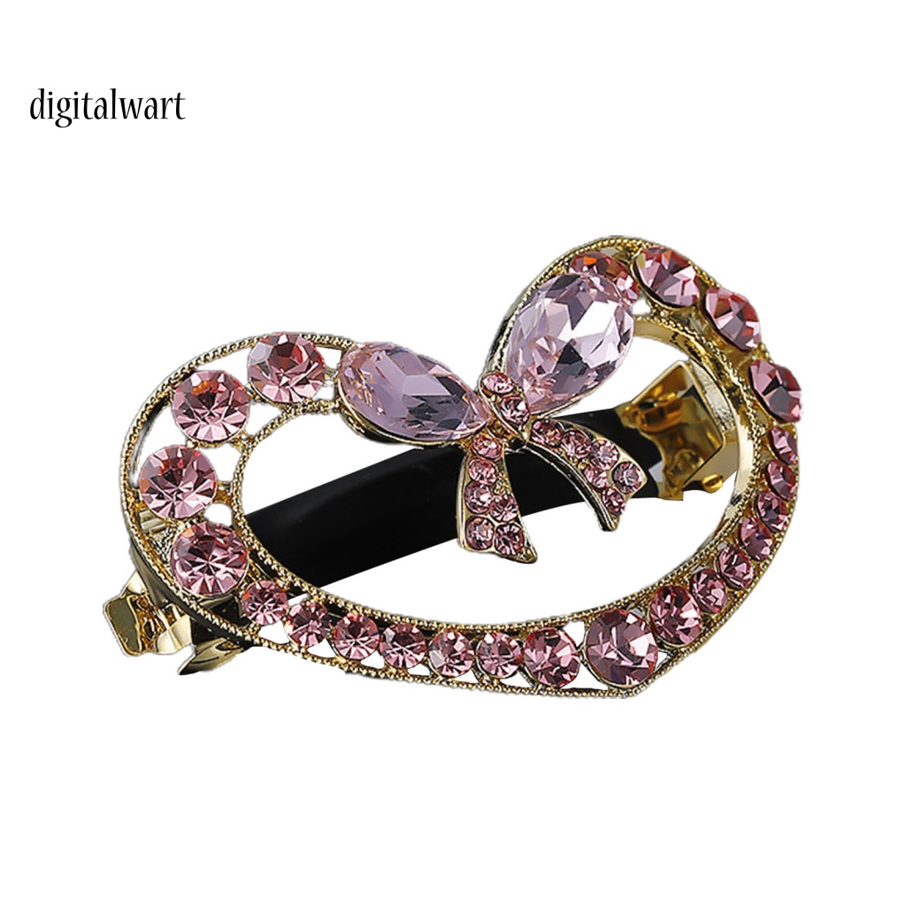 Kỹ Thuật Số| Kẹp Tóc Hợp Kim Hình Trái Tim / Bướm / Lá Đính Đá Xinh Xắn