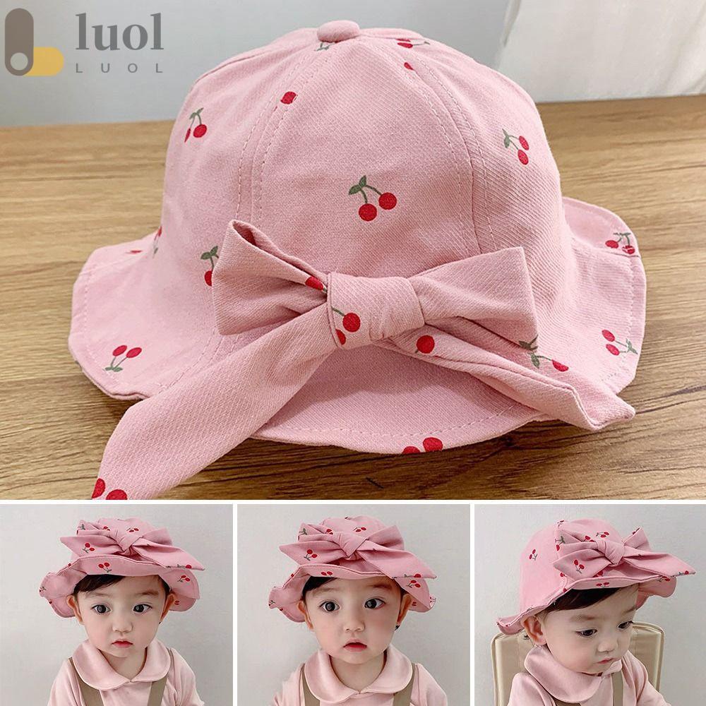 Mũ Tai Bèo Họa Tiết Cherry Dễ Thương Thời Trang Đi Biển Mùa Hè Cho Bé