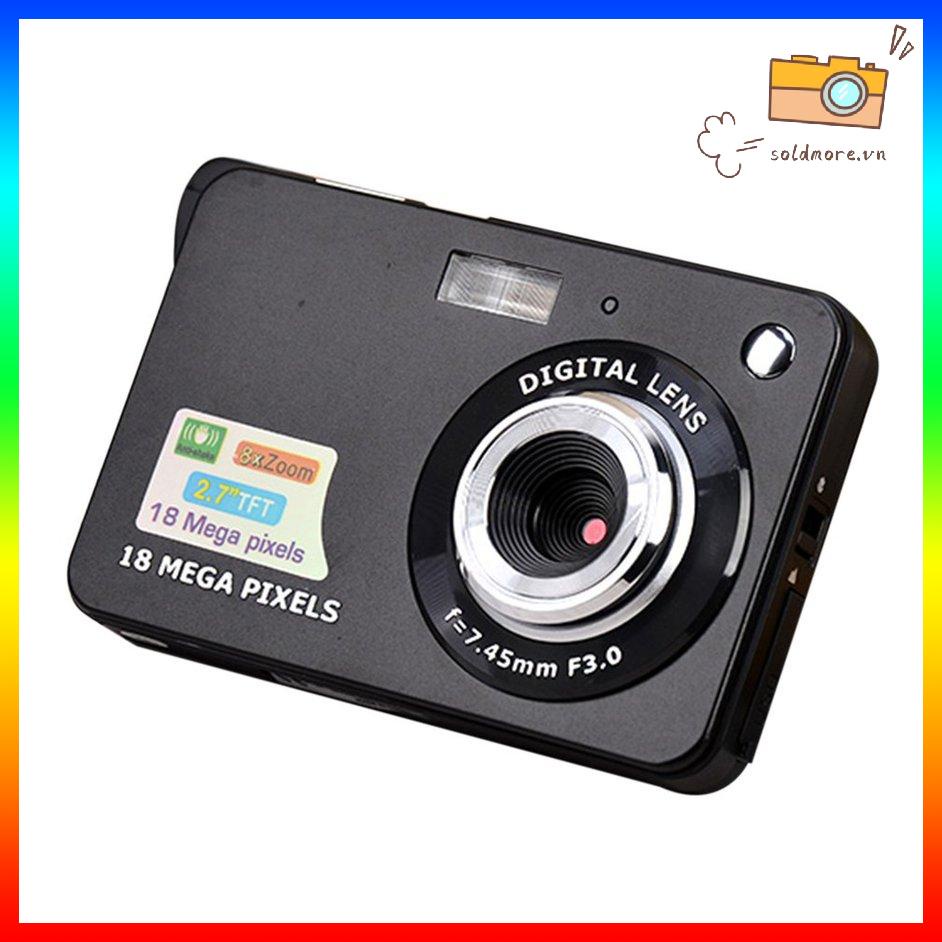 Màn hình LCD TFT 2,7 inch Máy ảnh kỹ thuật số chống rung 18MP 720P 8x Zoom HD