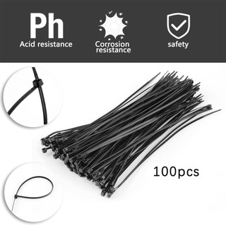 100pcs Practical 2.2 X 150mm Nylon Plastic Cable Ties Zip Fasten Wire Wrap Strap
