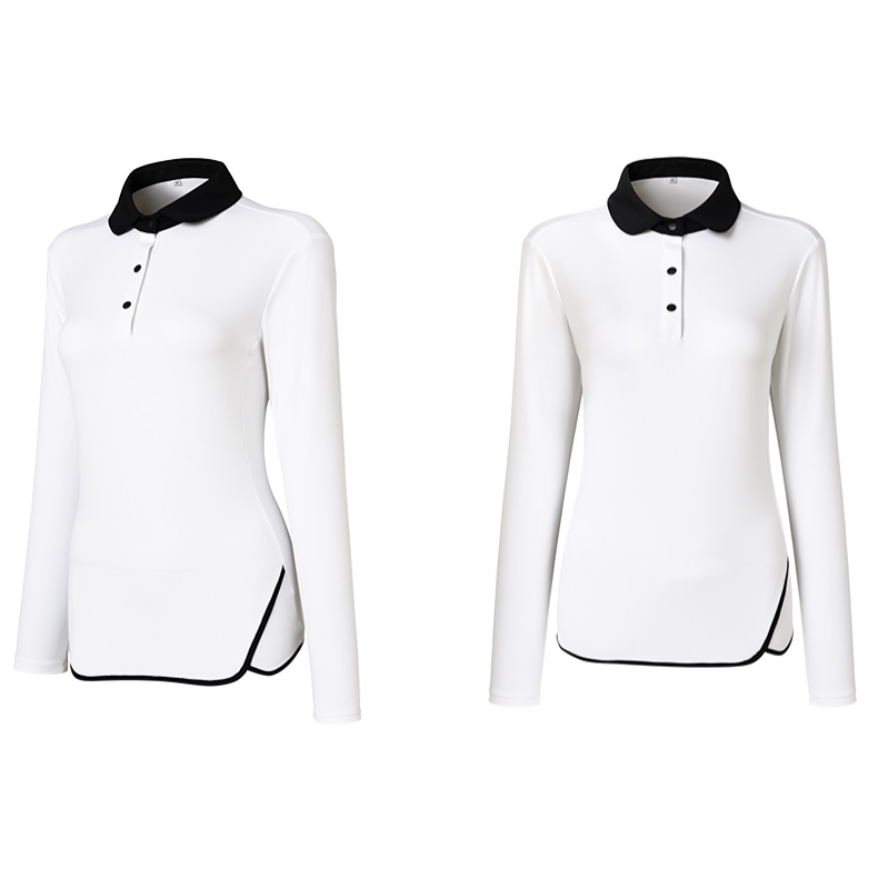 Áo Thun Polo Dài Tay Mềm Mại Co Giãn Thoáng Khí Chống Mồ Hôi Thời Trang Thể Thao Nữ