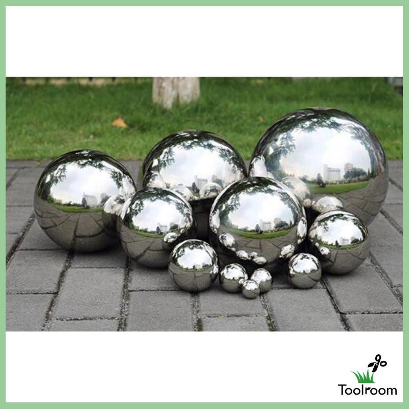 Quả Cầu Tráng Gương Phản Chiếu Bằng Thép Không Gỉ 12cm Trang Trí Sân Vườn