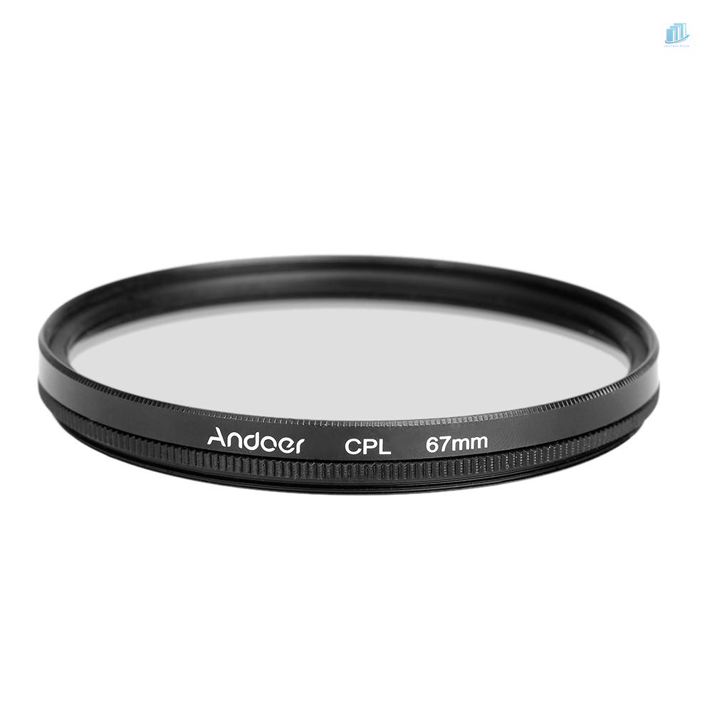 Bộ Kính Lọc Phân Cực Andoer 67mm UV + CPL + Nhắm Lên + 4 + Star 8 Điểm Cho Kính Lọc Hiệu Andoer 67mm Kèm Túi Đựng