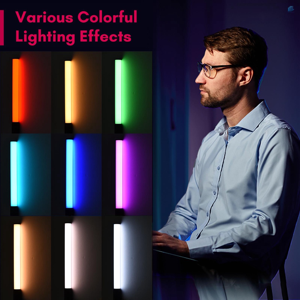 Gậy Đèn LED Video RGB Andoer W150RGB-II Cầm Tay 2500K-9000K 20 Hiệu Ứng Ánh Sáng Tích Hợp Pin Có Màn Hình LCD Cho Live Streami