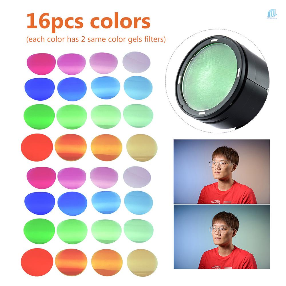 Bộ Lọc Màu 16 Màu Khác Nhau * 2 Cho Máy Ảnh Godox V1