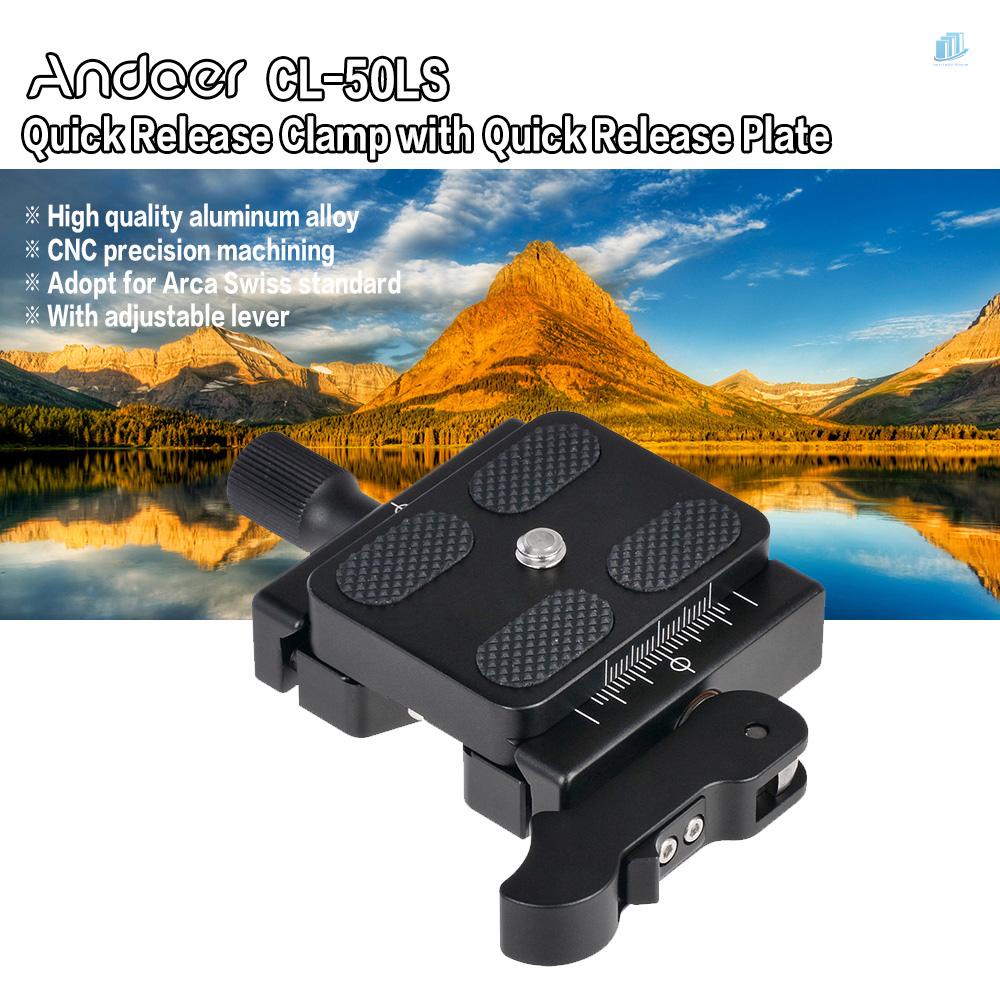 Đĩa Tháo Lắp Nhanh Bằng Hợp Kim Nhôm Cho smartwatchinone Andoer CL-50LS Và Tiêu Chuẩn Arca Swiss 1 / 4 "&amp; 3 / 8"