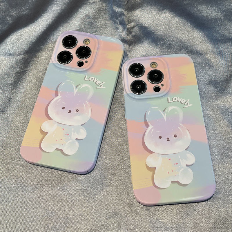 Ốp Điện Thoại Họa Tiết Thỏ Và Bong Bóng Dễ Thương Cho Iphone 7 xsxr8 1314iPhone12 / 11 / / pluspromax 9UTW