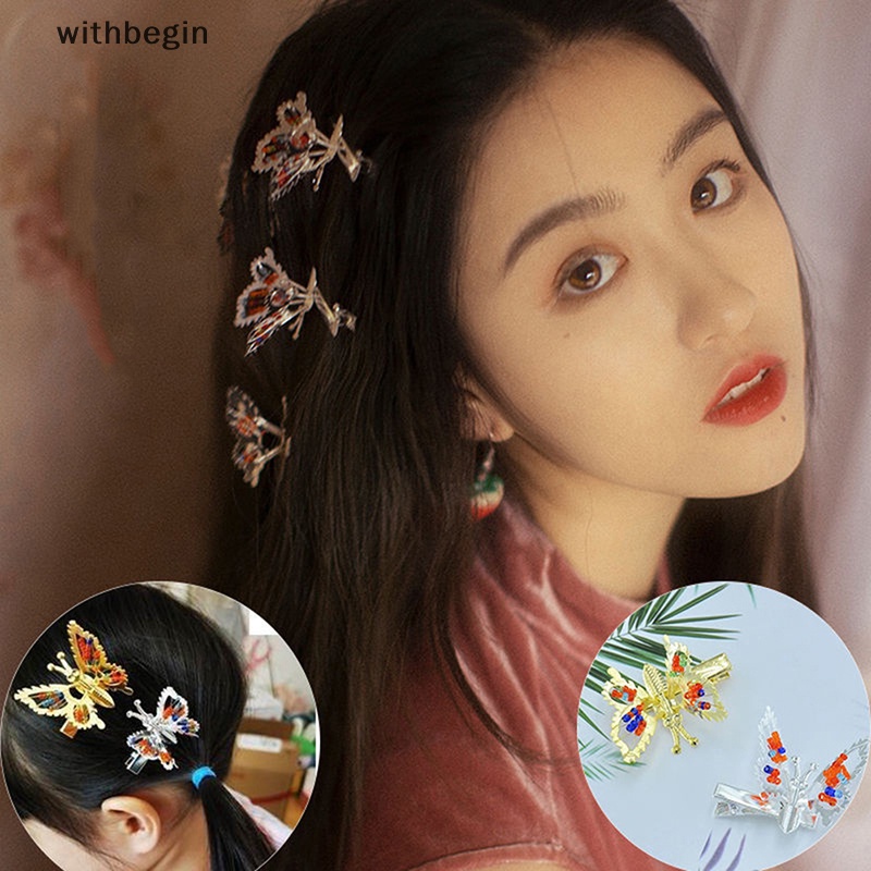 Kẹp Tóc Hình Bướm Rỗng Bằng Kim Loại Thời Trang Dành Cho Nữ