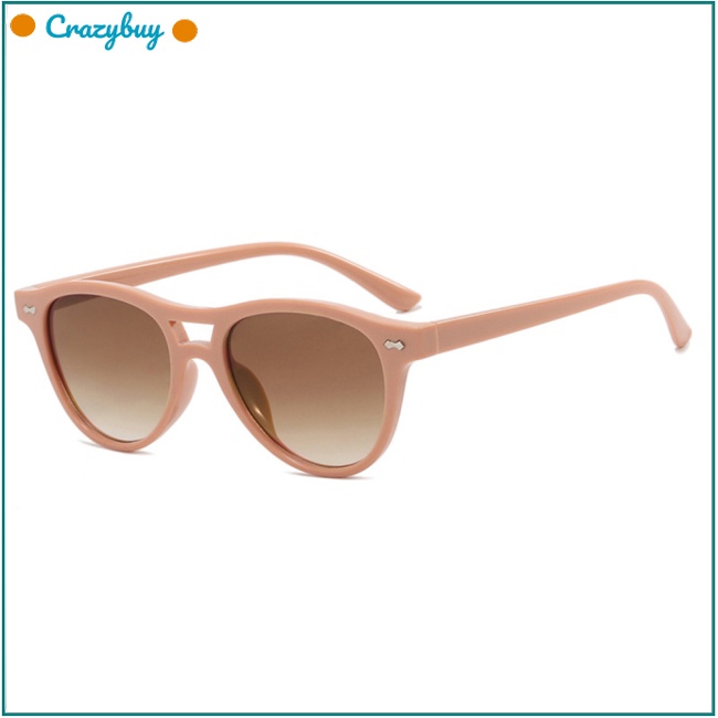 Cr Kính Mát Gọng Tròn Chống Tia Uv400 Thời Trang Cho Nam Nữ