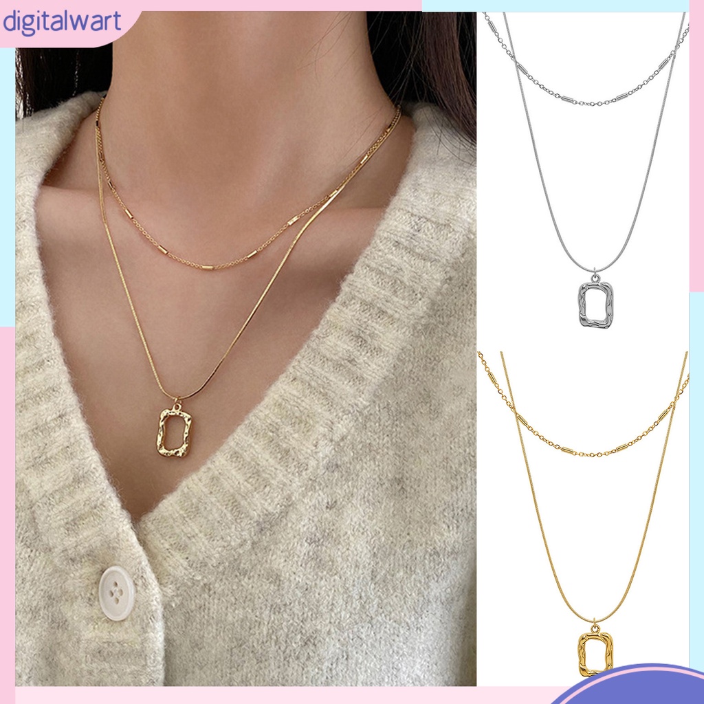 [IGT] Vòng cổ Bằng Thép Không Gỉ Khối Lượng Nhẹ Trang Trí Thanh Lịch Màu Sắc Đơn Giản Dành Cho Nữ