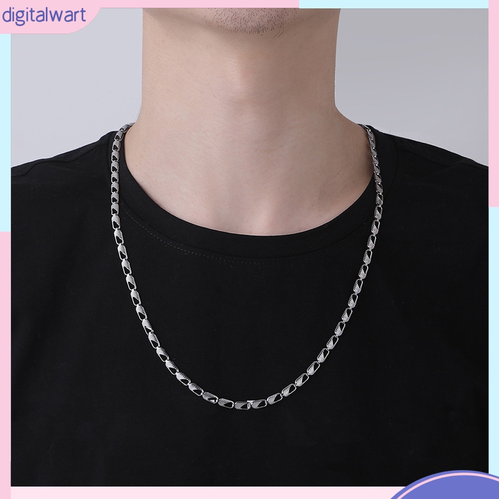 [IGT] Vòng cổ Dạng Kẹp Càng Cua Màu Trơn Chắp Vá Lỗ Chéo Trọng Lượng Nhẹ Phong Cách Hip Hop Cá Tính Dành Cho Nam