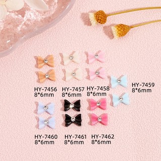 Phụ kiện nơ đính đá trang trí móng tay diy