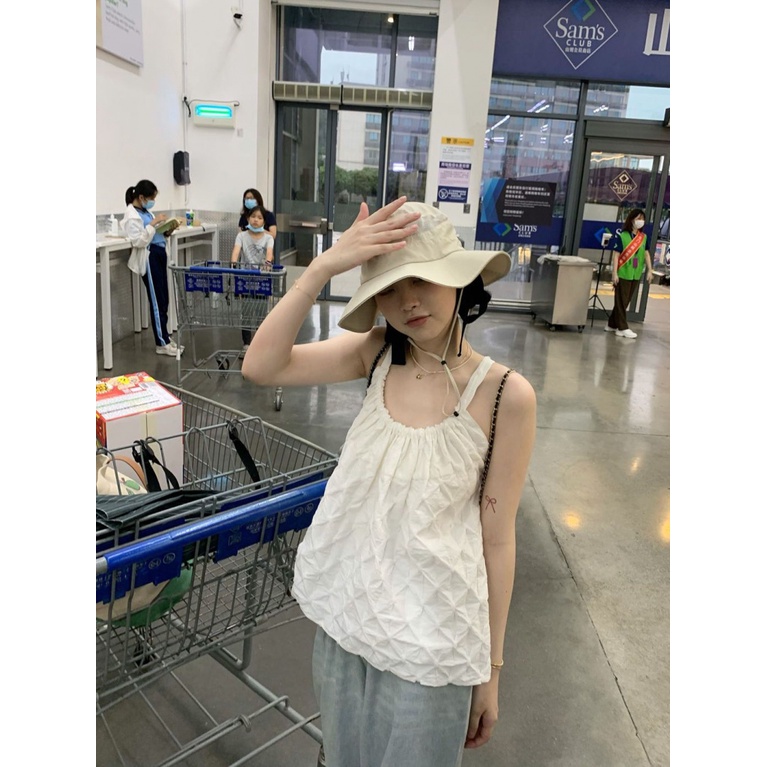 [F &amp; X] Áo Hai Dây Không Tay Phong Cách Nhật Bản Dễ Phối Đồ Độc Đáo Thời Trang Mùa Hè Cho Nữ