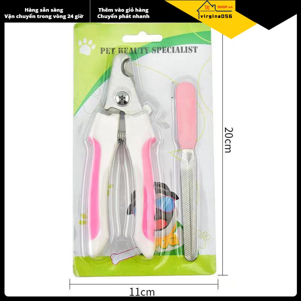 Virgina056 Kéo Cắt Móng Cho Thú Cưng Bằng Thép Không Gỉ Chân Làm Đẹp Chải Lông Dụng Cụ Chó Với Dũa Mèo