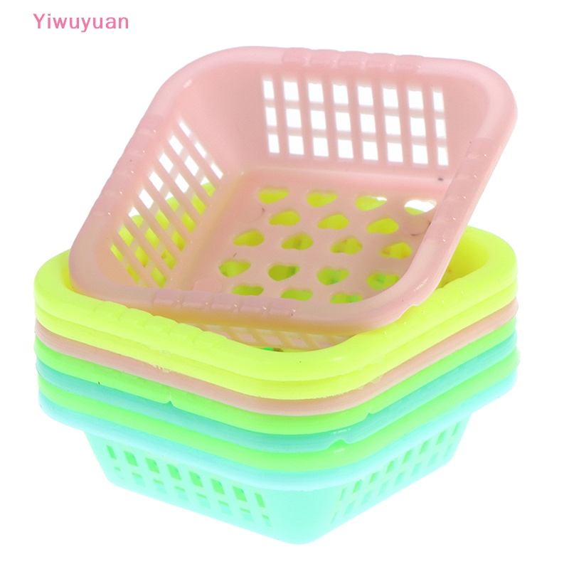 Bộ 5 Giỏ Đựng Rau Củ Quả Đồ Chơi Búp Bê Cỡ 1 / 12 Mới