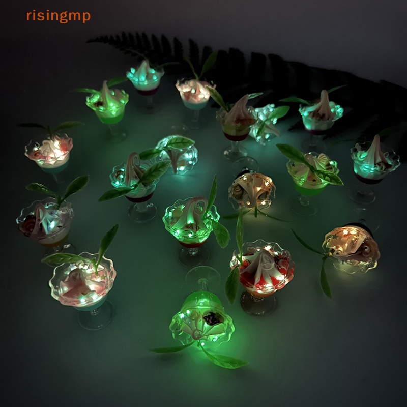 1 Đồ trang trí Ly Kem Mini Dạ Quang Dùng Trang Trí Xe Hơi DIY