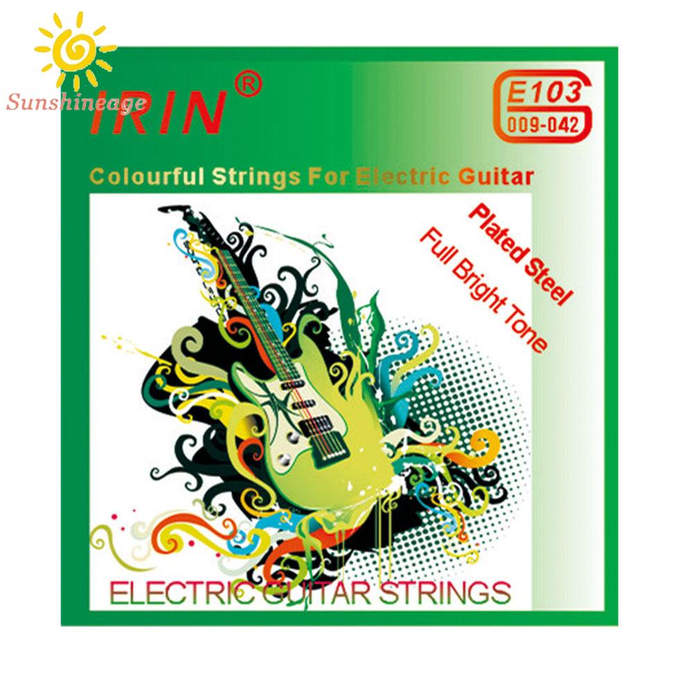 Irin Set 6 Dây Đàn Ghi Ta Điện E103 Bằng Kim Loại Mới