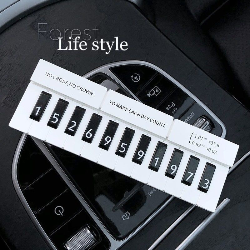 Bảng Ghi Số Điện Thoại Khi Đậu Xe Tạm Thời Hình Đàn Piano Dạ Quang