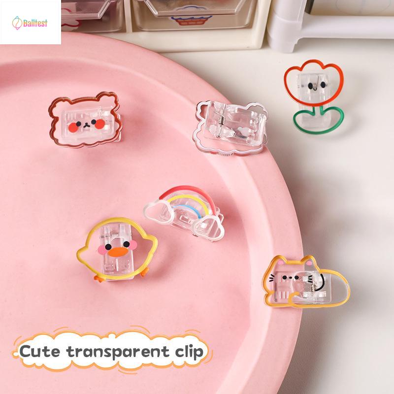 Phim hoạt hình dễ thương Kẹp acrylic Snack Niêm phong Clip Giấy kiểm tra của học sinh Kẹp gọn gàng Lưu ý Clip tin nhắn