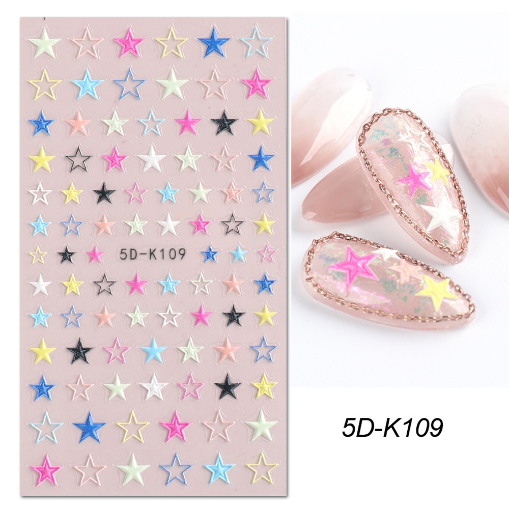 Miếng Dán Trang Trí Móng Tay Nghệ Thuật 5D Nổi Họa Tiết Lưới Dập Nổi Màu Xanh Dương Đính Ngọc Trai Cho Nữ