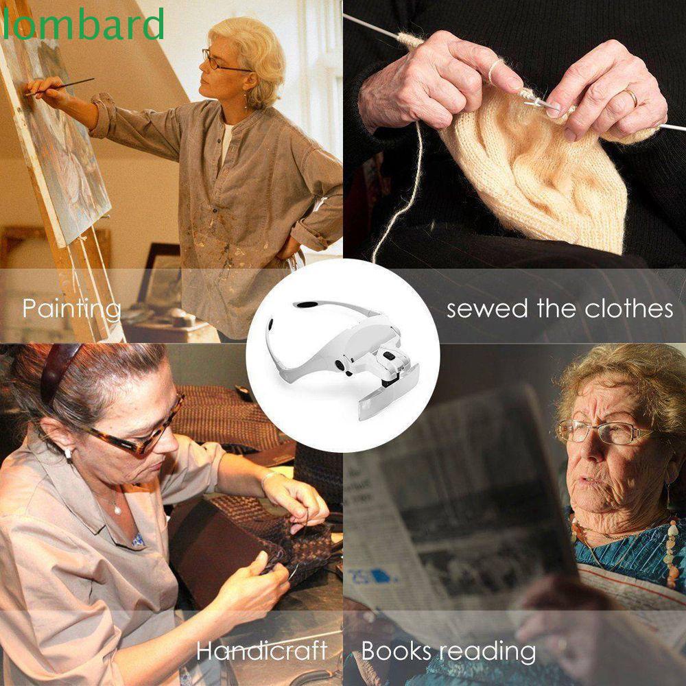 Kính Lúp Đeo Đầu Phóng Đại 5 Lens Dùng Đọc Sách Tiện Dụng