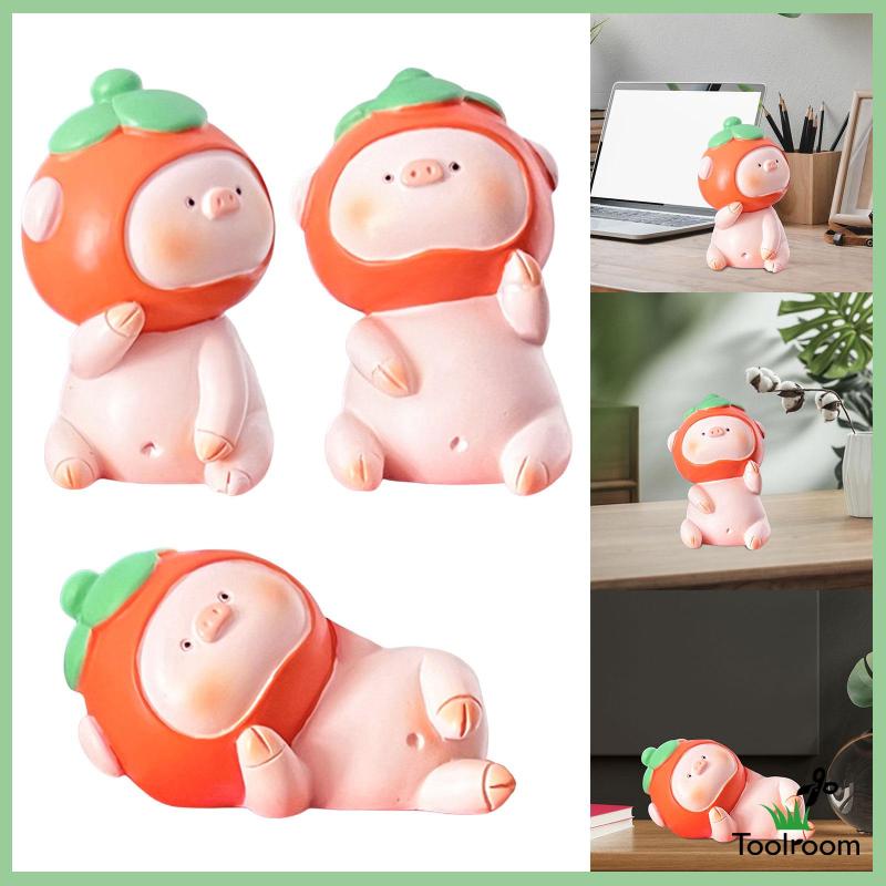 Mô Hình Chú Heo Ngộ Nghĩnh Bằng Nhựa Resin Trang Trí Bàn Trà