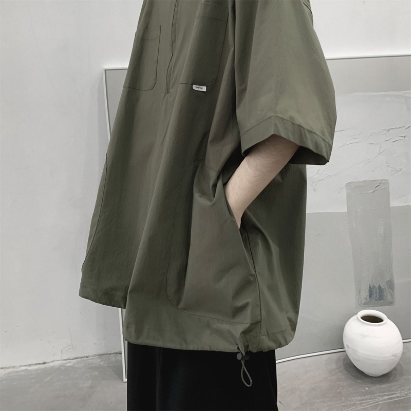 Áo Thun polo Tay Ngắn Có Khóa Kéo Phong Cách Mỹ Thời Trang Cao Cấp Cho Nam