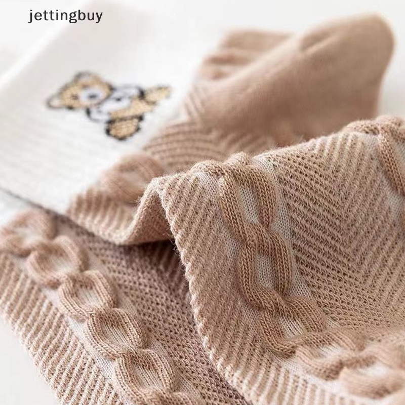 Set 10 đôi vớ JETTING cotton polyester cổ thấp thoáng khí phong cách retro thanh lịch cho nữ