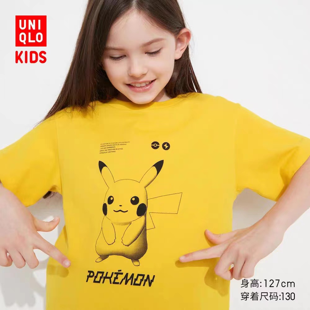 Uniqlo Áo Thun Ngắn Tay In Hình Pokemon Ngộ Nghĩnh Cho Bé 455236