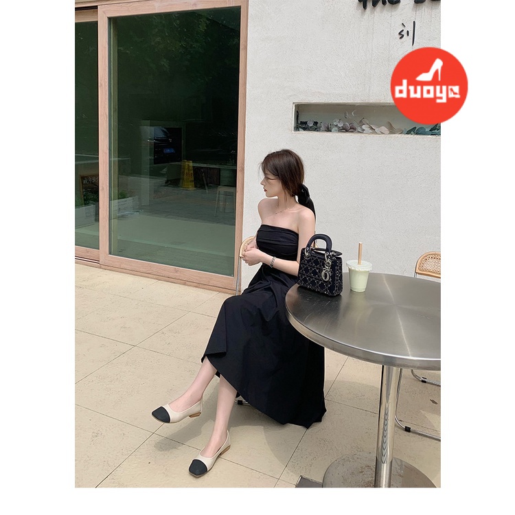 Tóc Thẳng ~ [Hàng Có Sẵn] Giày Búp Bê Mũi Vuông Đế Dày Mềm Mại Phù Hợp Với Mùa Hè Dễ Phối Đồ Cho Nữ