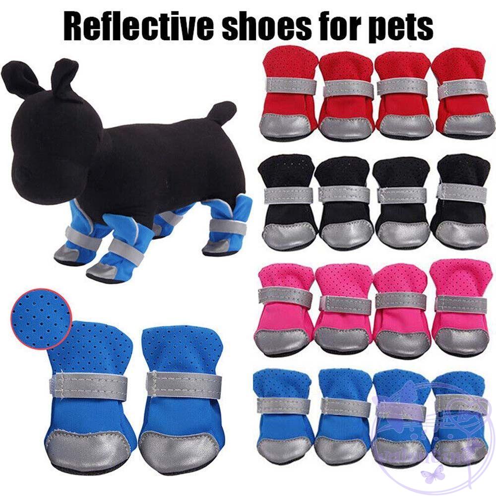 Set 4 Chiếc Giày Thoáng Khí Bảo Vệ Chân Cho Thú Cưng