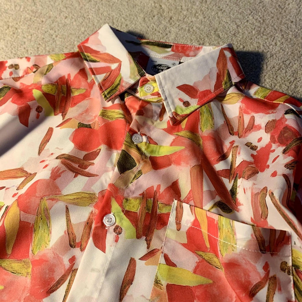 NRVP Áo Sơ Mi Nữ Ngắn Tay In Họa Tiết Độc Đáo Phong Cách Hàn Quốc Mới