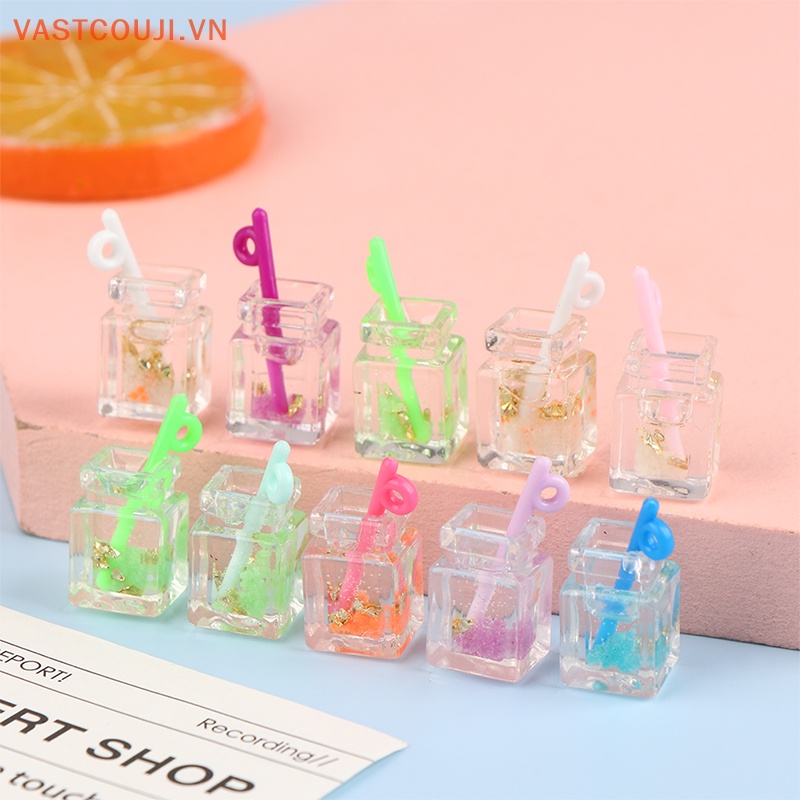 2 / 10 Ống Hút Mini Bằng Nhựa Phát Quang Dùng Làm Trang Sức DIY