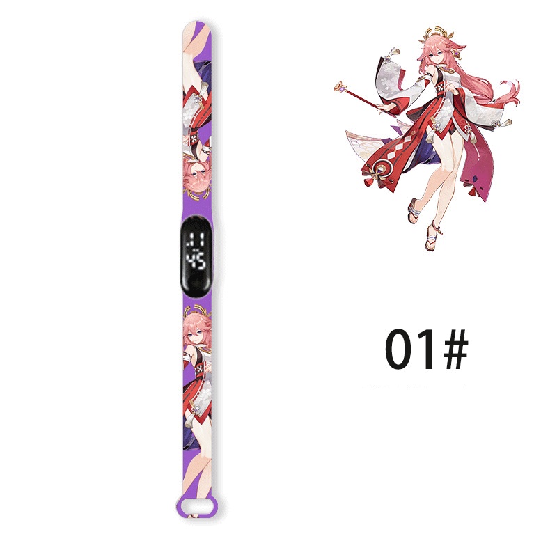 Đồng Hồ Điện Tử Đèn LED In Hình Anime Cho Trẻ Em