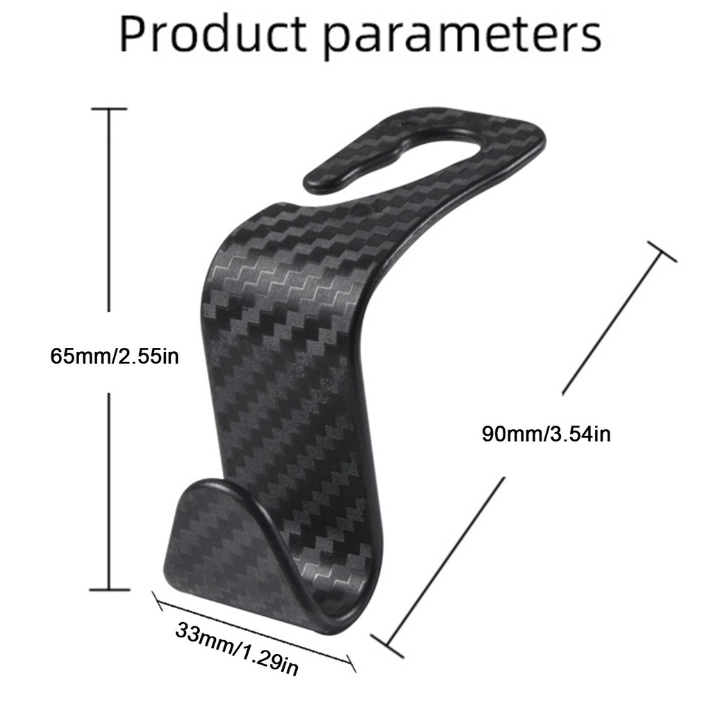 Móc Treo Đồ Bằng Sợi Carbon Gắn Sau Ghế Xe Hơi X0X4 Tiện Dụng
