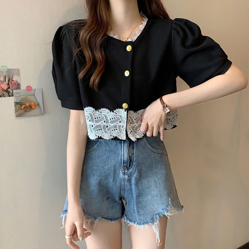 Áo khoác XINLANYASHE tay ngắn phong cách Pháp cổ điển thời trang 2023 dành cho nữ